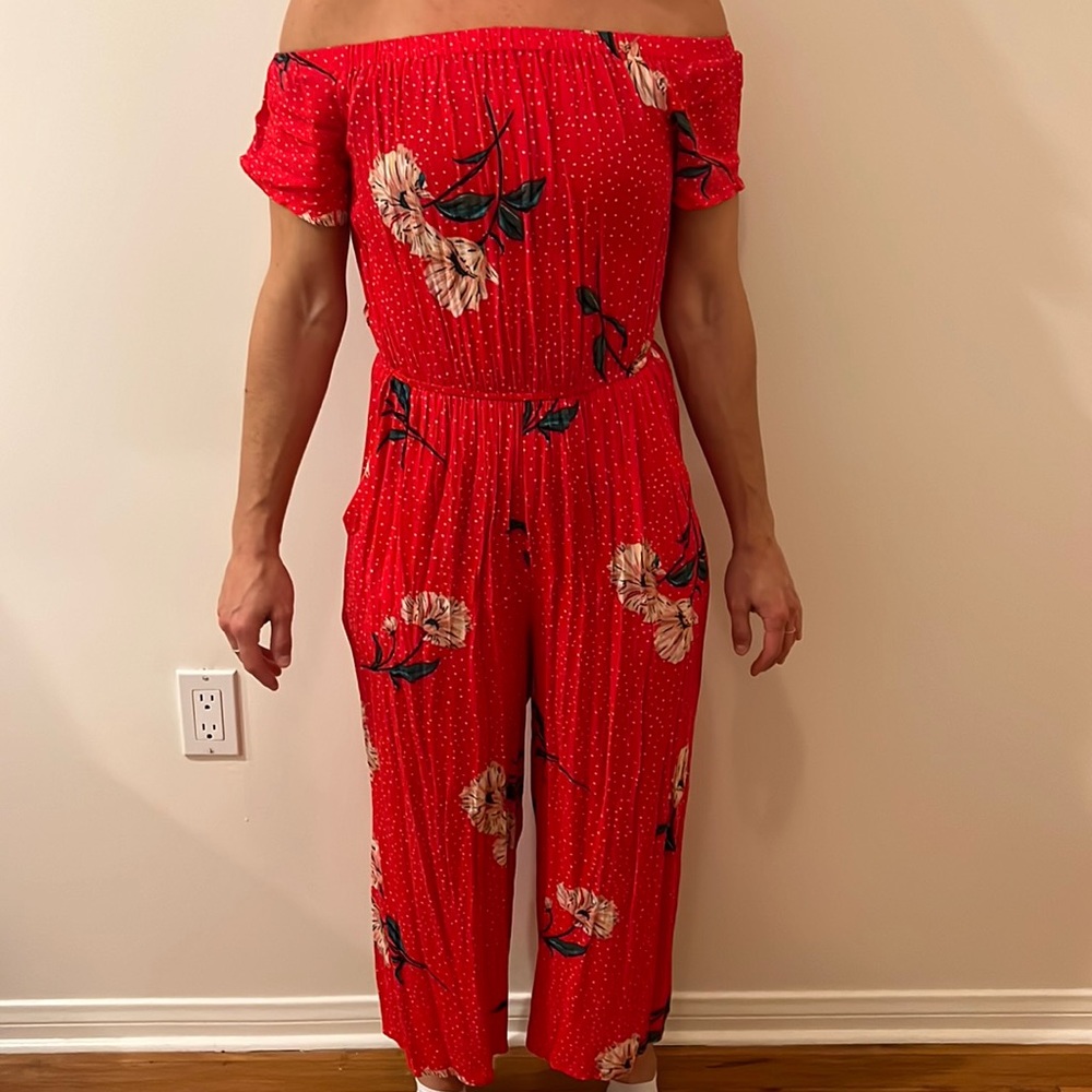 Love Fire Red Jumpsuit - Small